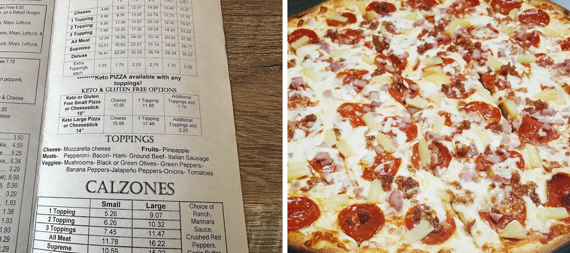 Pizza House-Pine Knot Menu